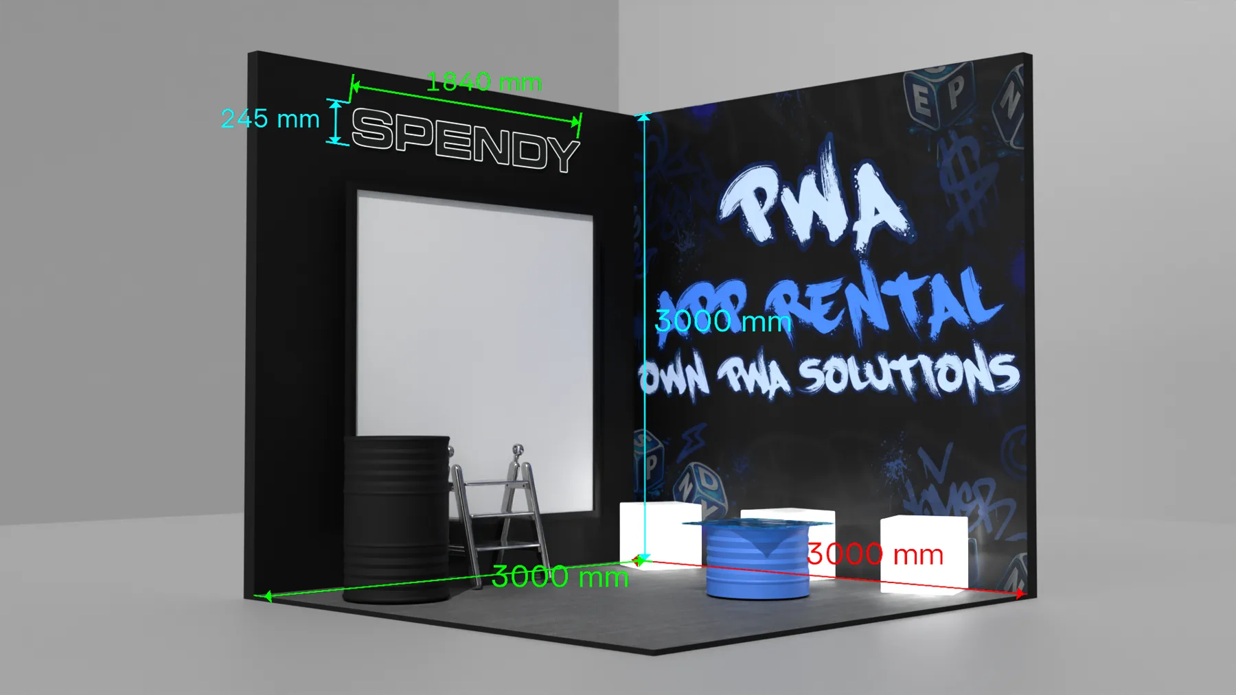 Stand, 3D render